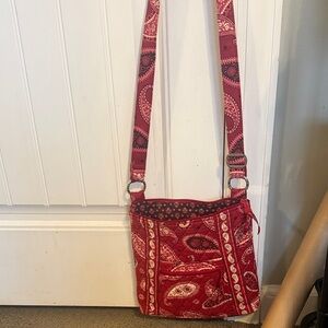 Vera Bradley Red Paisley Crossbody Bag